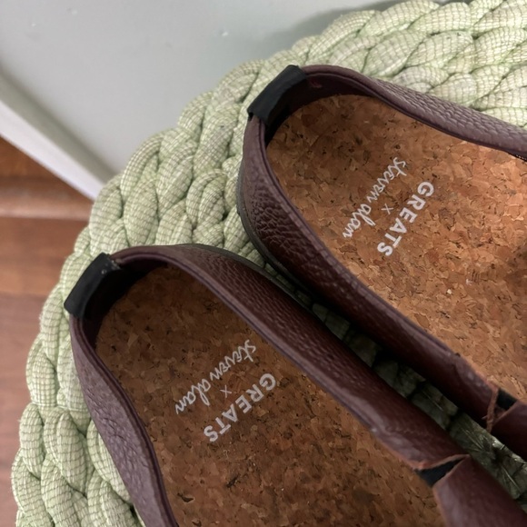 GREATS x Steven Alana Royale Court Brown Leather Slip On Mules main image 10